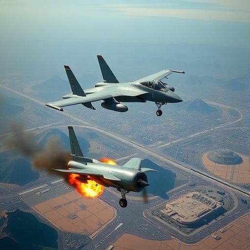 美軍飛機對伊朗目標進行攻擊