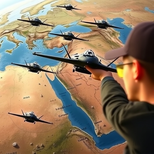 美國軍機在中東空域執行軍事行動