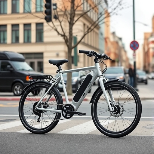 VanMoof S6電動自行車在街道上行駛