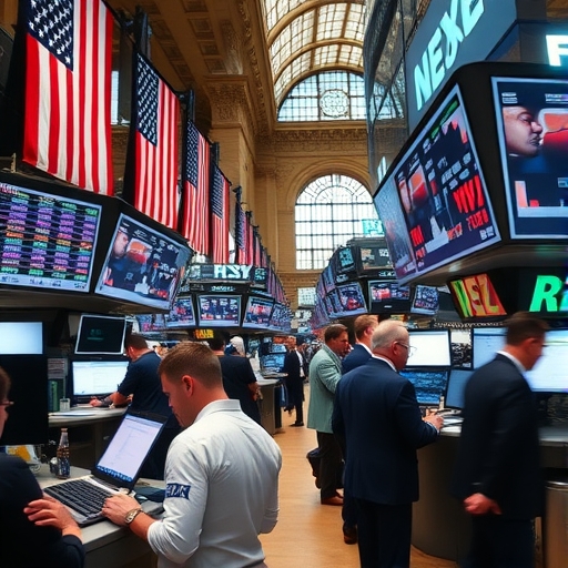 華爾街交易現場繁忙