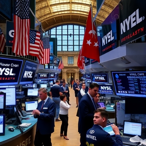 華爾街交易現場繁忙