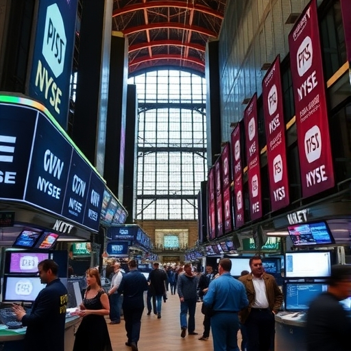 華爾街交易現場繁忙