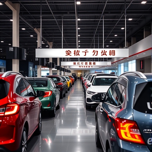 繁忙的台灣汽車經銷商處