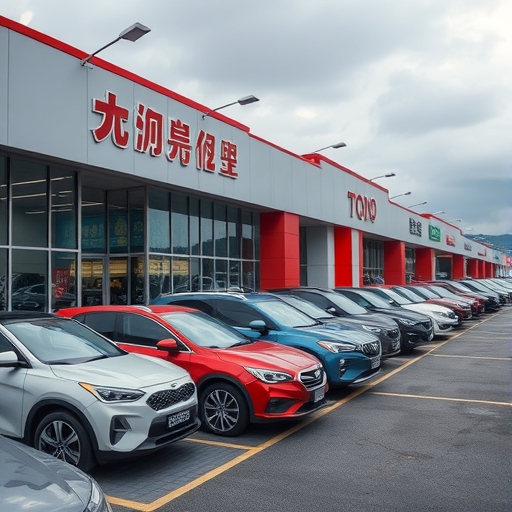 繁忙的台灣汽車經銷商處