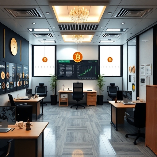 一座現代化的加密貨幣交易所