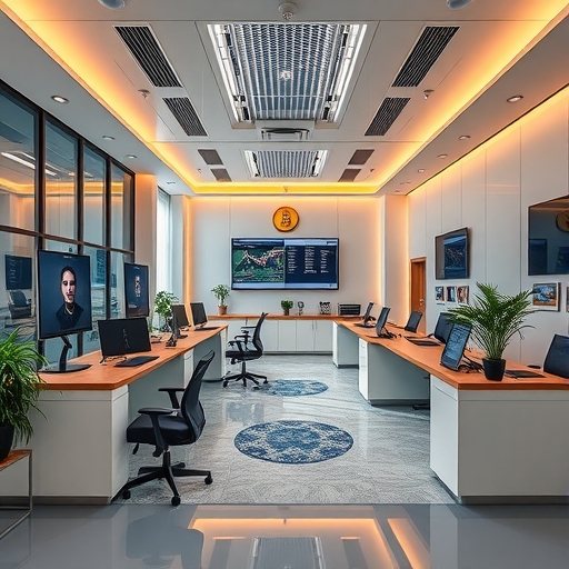 一座現代化的加密貨幣交易所