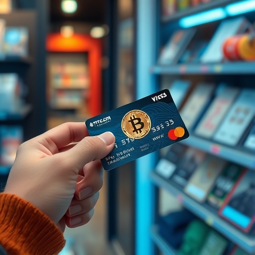 一位男子正在咖啡店使用加密卡付款