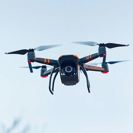 一架電動垂直起降航空器正在城市上空飛行