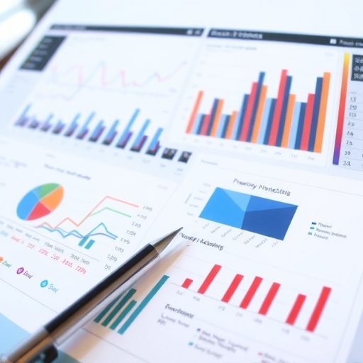 正在使用圖表分析財務報告的人