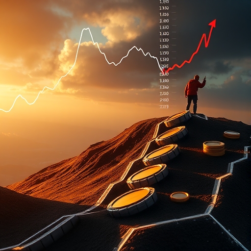 比特幣上升圖表