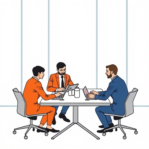 團隊在商務會議中積極討論