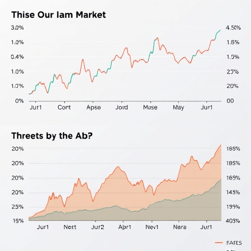 股票市場趨勢的圖表