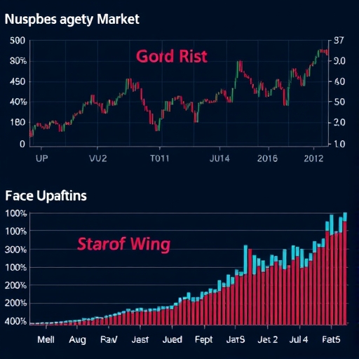 股票市場趨勢的圖表