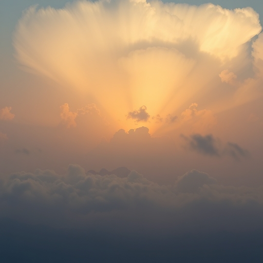 雲朵分開，顯示新的成長