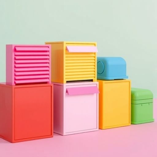 多彩盲盒擺放整齊