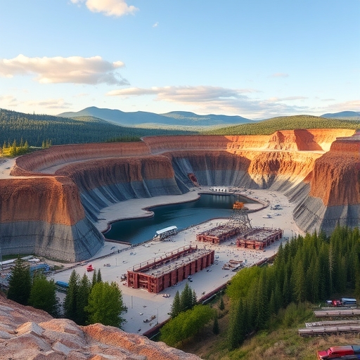 一個美國銅礦的開採現場