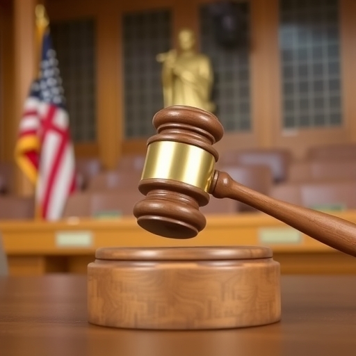 法庭上擺放著環境法相關的槌子