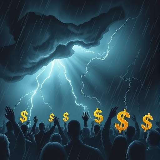 一位男子正在街頭交易股票