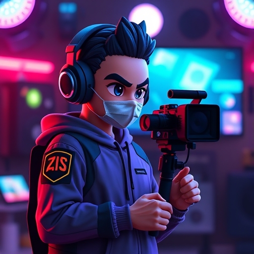 一個動態虛擬化身正在主持直播