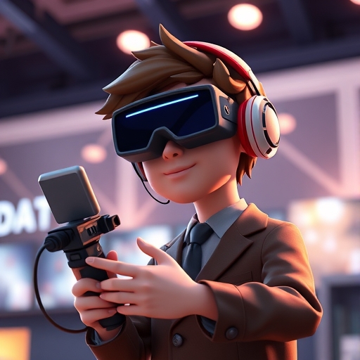 一個動態虛擬化身正在主持直播