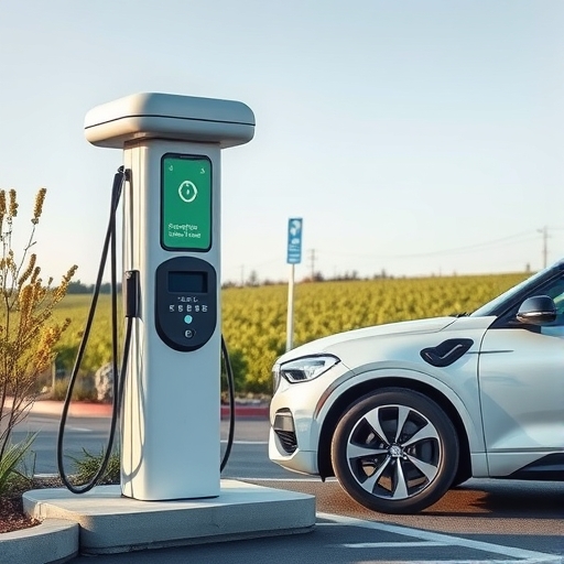 一個電動車充電站