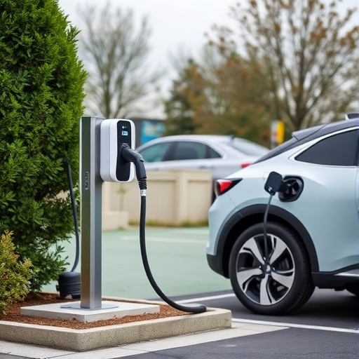 一個電動車充電站