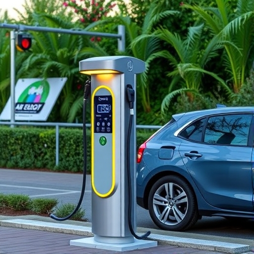 一個電動車充電站