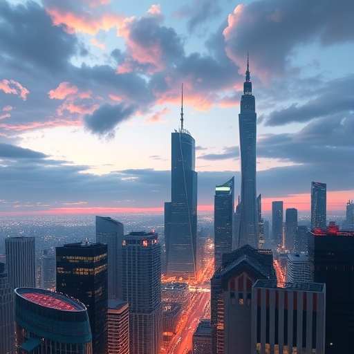AI整合的未來城市天際線