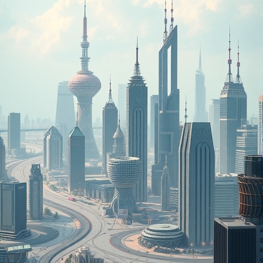 未來城市中集成的AI技術與機器人製造設施