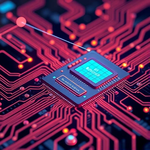 未來感的微型晶片