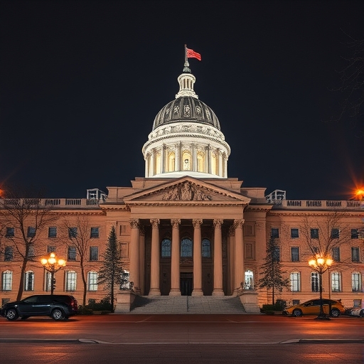 一座政府大樓配備嚴密的安全設備