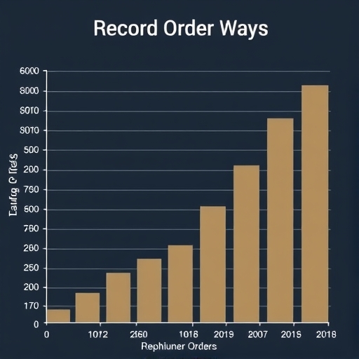 一個顯示記錄訂單的圖表