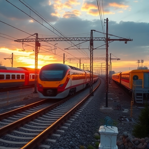 高速鐵路施工現場的實地