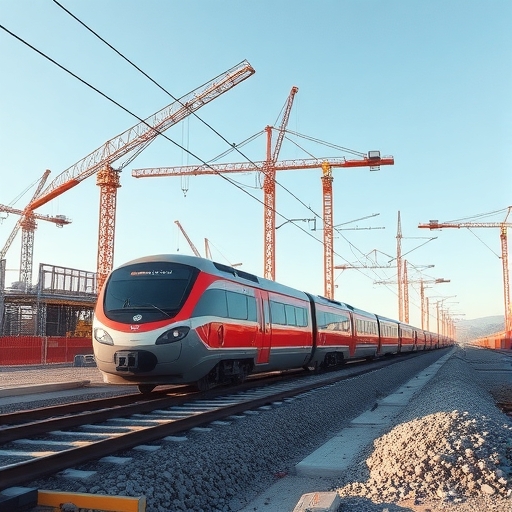 一列高速列車正在建設中