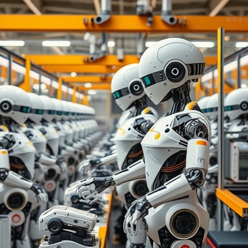 人形機器人在競賽中展示