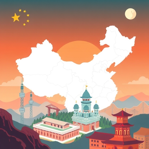 中國經濟景觀的插圖