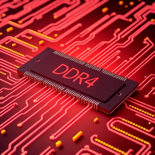 DDR4記憶體晶片的插圖