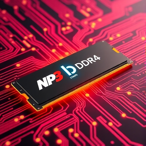 DDR4記憶體晶片的插圖