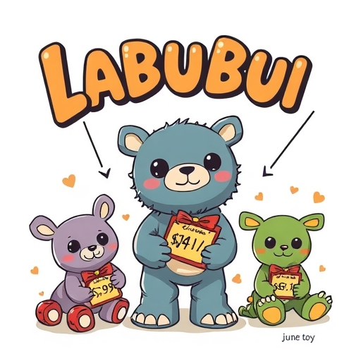 Labubu潮玩玩具搭配戲劇性的價格標籤