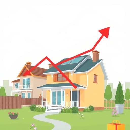 一張顯示土地市場衰退的插圖