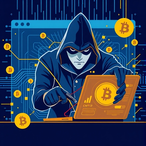 一位駭客正在攻擊加密貨幣網站