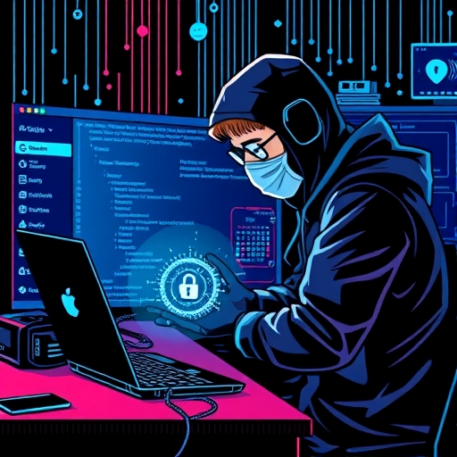 一位駭客正在攻擊加密貨幣網站