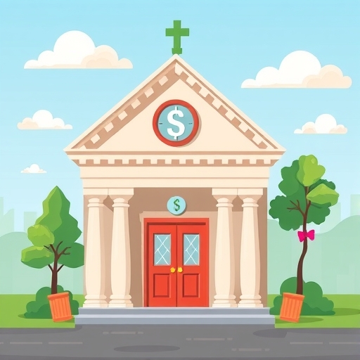 一間小型金融機構的插圖