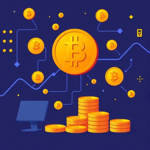 加密貨幣交易所的概念插圖