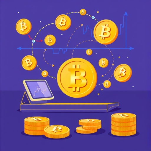 加密貨幣交易所的概念插圖