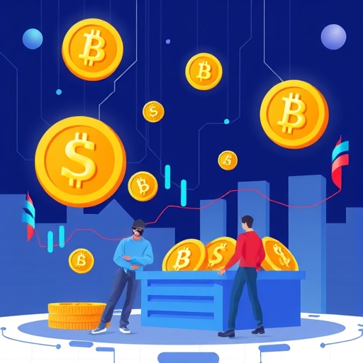 加密貨幣交易所的概念插圖