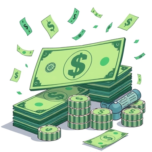 數位美元的插圖