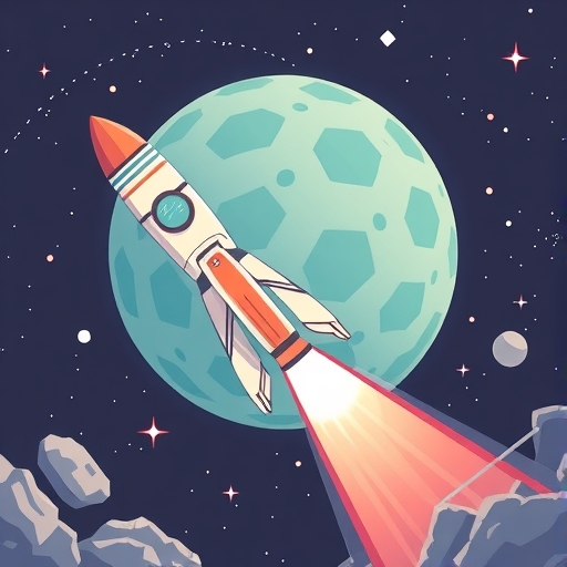太空競賽的插圖