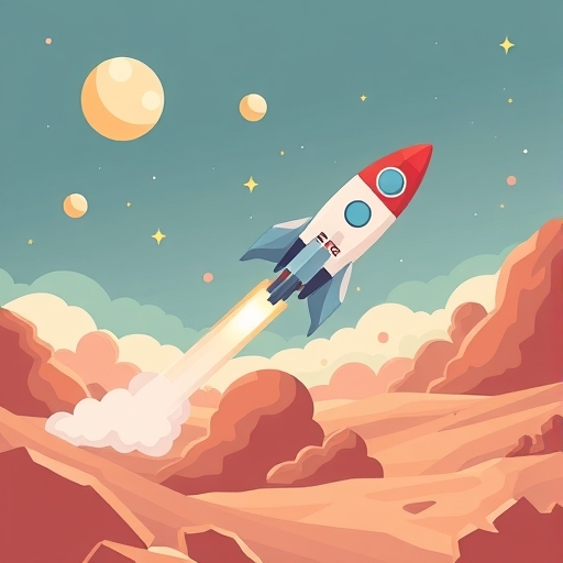 太空競賽的插圖