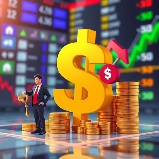 一位男子正在街頭交易股票